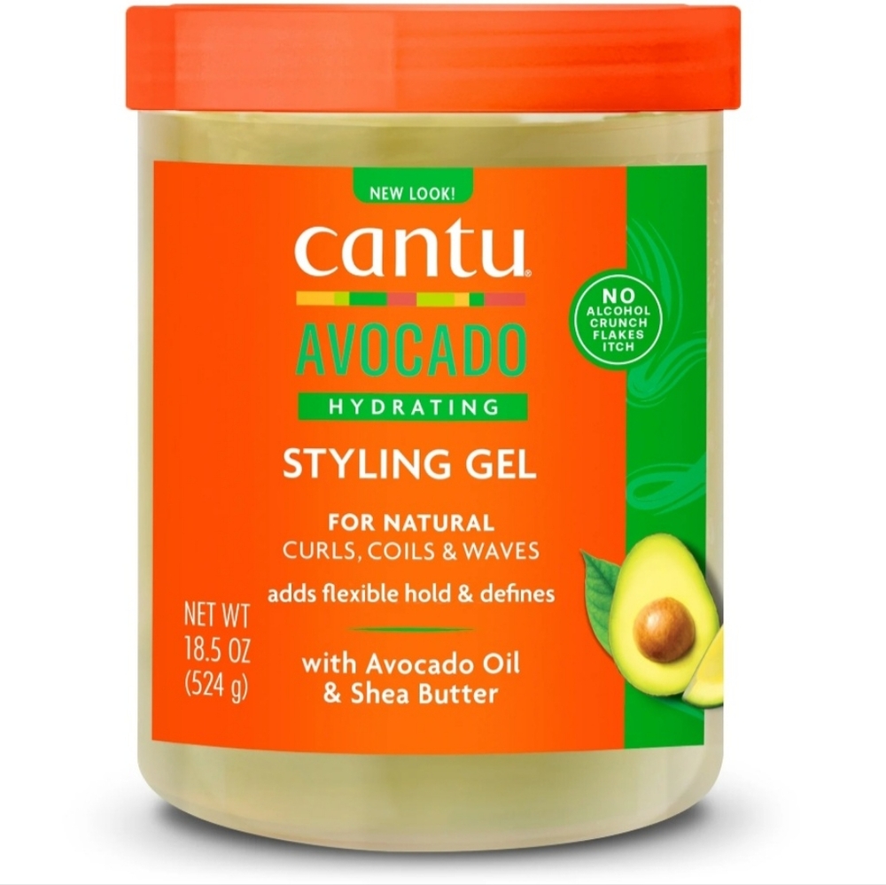 NEW CANTU HUGE 18.5 OZ 🥑 AVOCADO OIL & SHEA BUTTER HYDRATING STYLING GEL